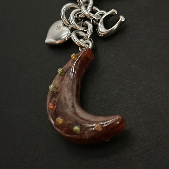 NWT Coach Moon Cluster Bag Charm Crescent Keychain FOB - Picture 2 of 6